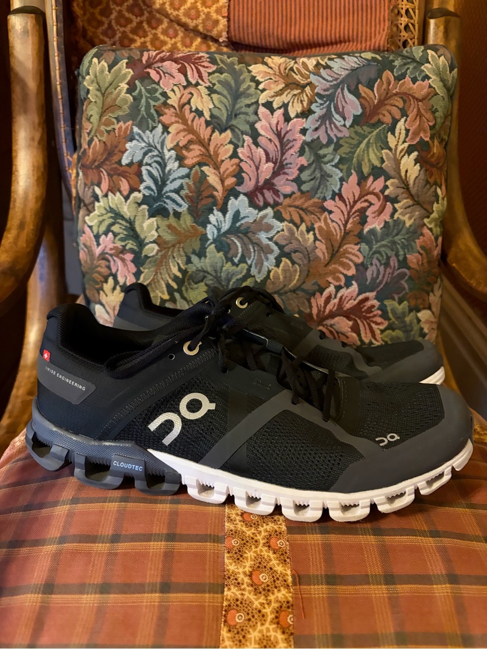 On Running Black and White CloudTec Men's Athletic Shoes